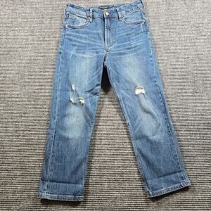 Dear John Jeans Women's 27 Blue Bilbao Distressed Straight Stretch